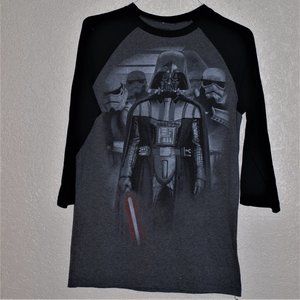 Star Wars Black & Gray T-Shirt Size Small